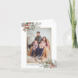 Cartes Pour Fêtes Annuelles Cadres de Noël Juniper Bonnes Fêtes 2 Photo