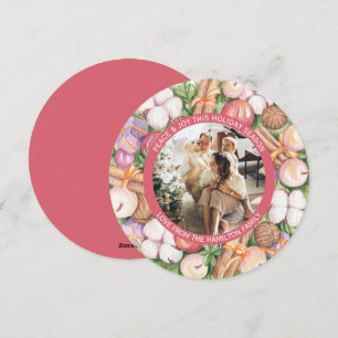 Cartes Pour Fêtes Annuelles Cadres photo de la couronne personnalisée de Noël 