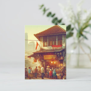 Cartes Pour Fêtes Annuelles Café de la rue Jakarta