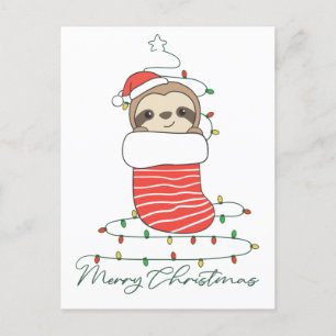 Cartes Pour Fêtes Annuelles Café de Sloth Christmas