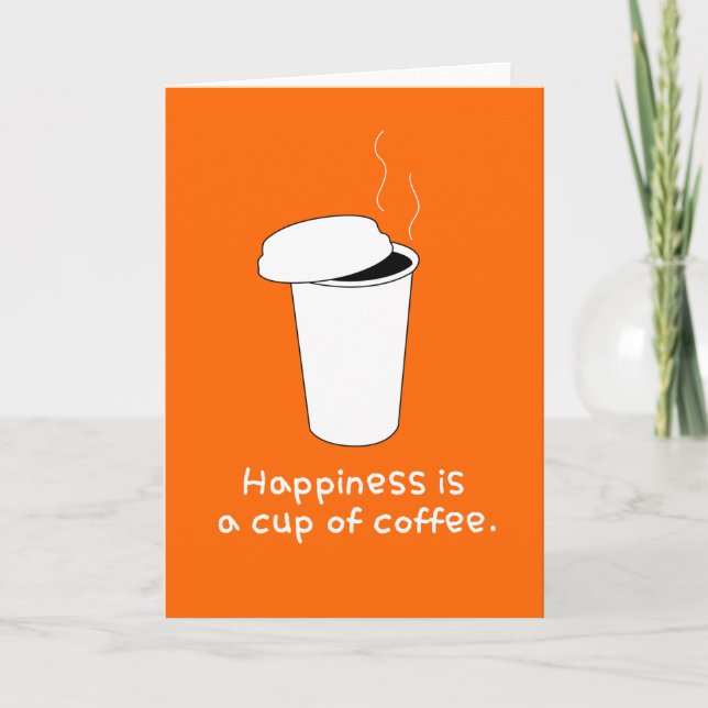 Cartes Pour Fêtes Annuelles Café heureux (Devant)