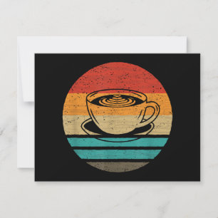 Cartes Pour Fêtes Annuelles Café Retro Style Vintage