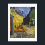 Cartes Pour Fêtes Annuelles Café Terrasse à Night Van Gogh<br><div class="desc">Peintre post-impressionniste Vincent Van Gogh's Great Artworks and Peintures</div>