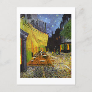 Cartes Pour Fêtes Annuelles Café Terrasse à Night Van Gogh