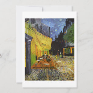Cartes Pour Fêtes Annuelles Café Terrasse à Night Van Gogh