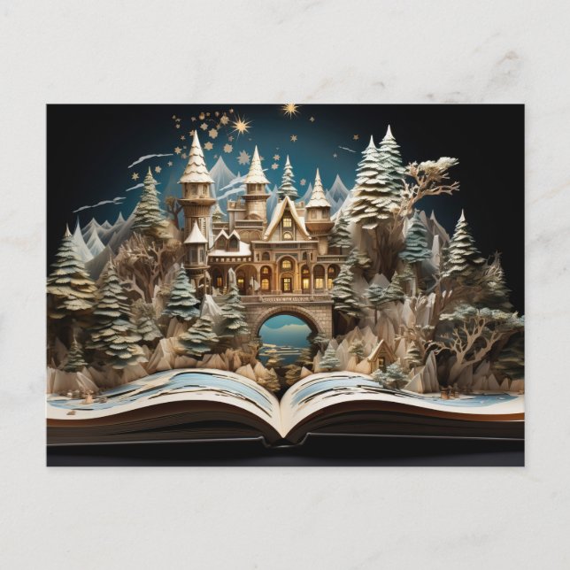 Cartes Pour Fêtes Annuelles Cahier de Noël Castle Pop-Up Wonderland (Devant)