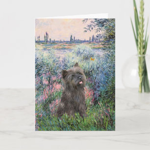 Cartes Pour Fêtes Annuelles Cairn Terrier (Brindle 21) - Sur la Seine