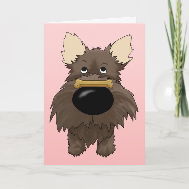Cartes Pour Fêtes Annuelles Cairn Terrier Valentine (Devant)