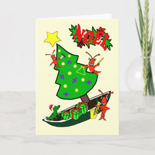 Cartes Pour Fêtes Annuelles Cajun Crawfish Noel Christmas