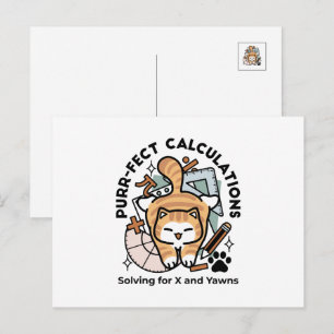 Cartes Pour Fêtes Annuelles Calculs Parfaits – Création de chat de maths drôle