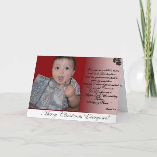 Cartes Pour Fêtes Annuelles CalebCHRISTMAS (Devant)