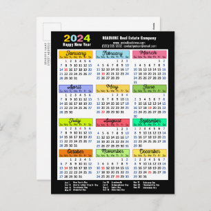 Cartes Pour Fêtes Annuelles Calendrier 2025 Business Élégant rose minimaliste