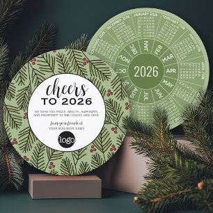 Cartes Pour Fêtes Annuelles Calendrier 2025 Salutation professionnelle avec lo