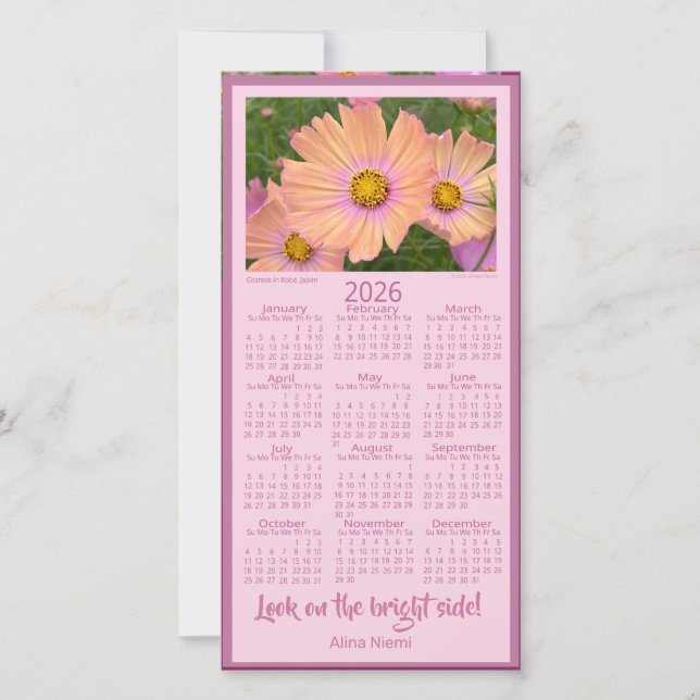 Cartes Pour Fêtes Annuelles Calendrier 2026 (Devant)