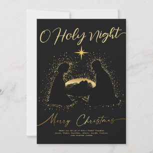 Cartes Pour Fêtes Annuelles Calendrier 2026 Black Nativité Manger O Holy Scrip