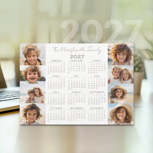 Cartes Pour Fêtes Annuelles Calendrier 2027 - 8 Photos - Basic Grey Blanc