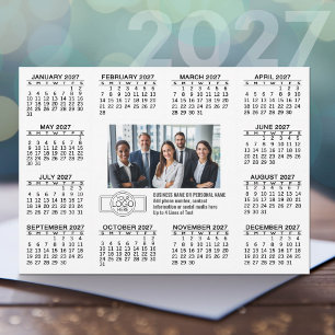Cartes Pour Fêtes Annuelles Calendrier 2027 avec coordonnées du logo