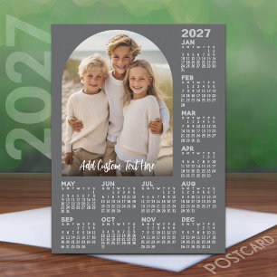 Cartes Pour Fêtes Annuelles Calendrier 2027 avec photo - Arche moderne