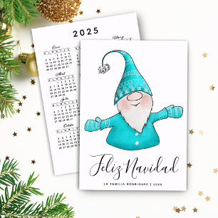 Cartes Pour Fêtes Annuelles Calendrier de Cute Gnome Feliz Navidad Espagnol 20