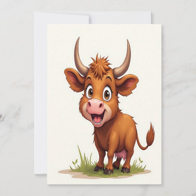 Cartes Pour Fêtes Annuelles Calendrier de la vache des Highlands Joyeux Noël V (Devant)