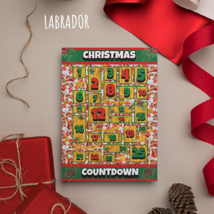 Cartes Pour Fêtes Annuelles Calendrier de l'Avent de Noël à Compte à Rebours C