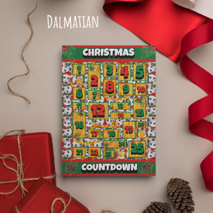 Cartes Pour Fêtes Annuelles Calendrier de l'Avent de Noël à Compte à Rebours p