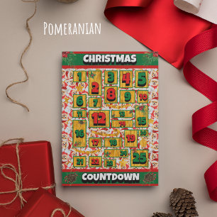Cartes Pour Fêtes Annuelles Calendrier de l'Avent de Noël à compte à rebours p