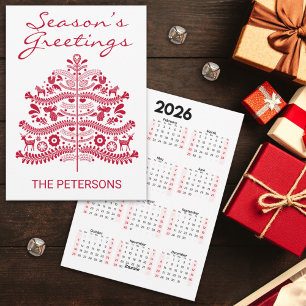 Cartes Pour Fêtes Annuelles Calendrier de l'Avent en forme d'arbre de Noël de