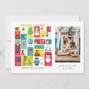 Cartes Pour Fêtes Annuelles Calendrier de l'Avent Photo de Noël