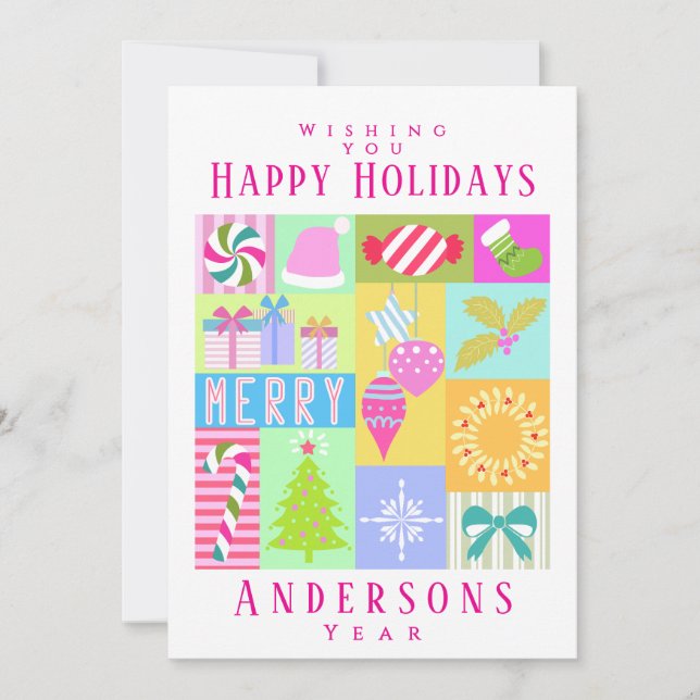 Cartes Pour Fêtes Annuelles Calendrier de Noël (Devant)