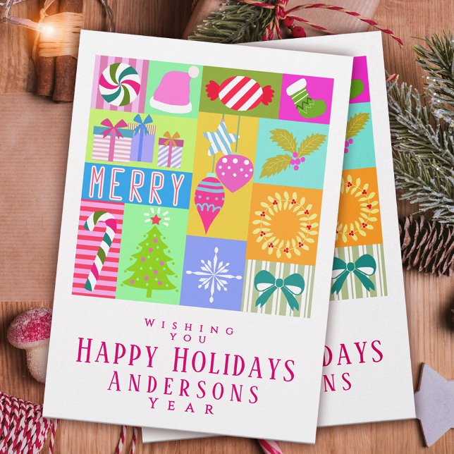Cartes Pour Fêtes Annuelles Calendrier de Noël (Christmas Advent Calendar Design Postcard.)