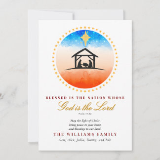 Cartes Pour Fêtes Annuelles Calendrier de Noël patriotique de la Nativité Psau