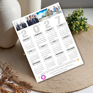 Cartes Pour Fêtes Annuelles Calendrier d'entreprise multi-photos 2027 