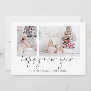 Cartes Pour Fêtes Annuelles Calendrier élégant 2 Photo Bonne Année 2027