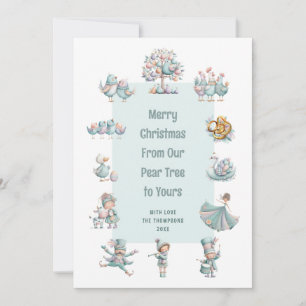 Cartes Pour Fêtes Annuelles Calendrier fantaisiste 2027 12 Jours de Noël 
