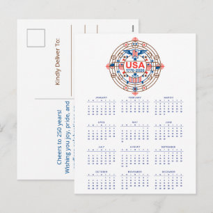 Cartes Pour Fêtes Annuelles Calendrier Joyeux anniversaire USA 250