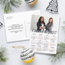 Calendrier minimal personnalisé avec photo 2027 En