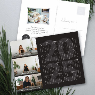 Cartes Pour Fêtes Annuelles Calendrier minimaliste 2025 Nouvel An 3 Collage de