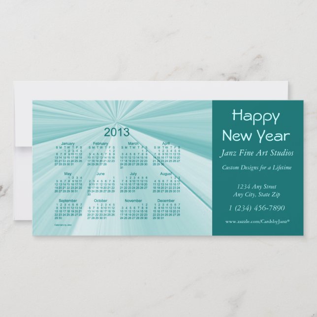 Cartes Pour Fêtes Annuelles Calendrier Noël 2013 (Devant)