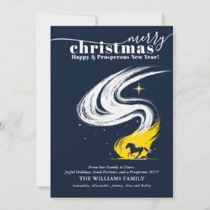 Cartes Pour Fêtes Annuelles Calendrier occidental Cheval de Noël Prospère 2026