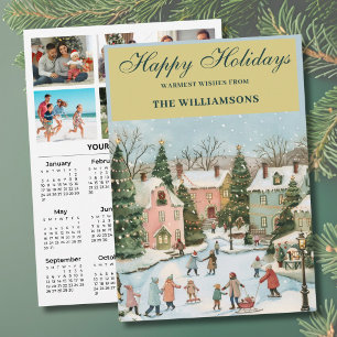 Cartes Pour Fêtes Annuelles Calendrier personnalisé 2027 Festif 6 Photos 2027