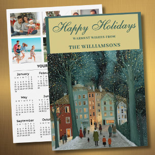 Cartes Pour Fêtes Annuelles Calendrier personnalisé 6 photos festif 2027