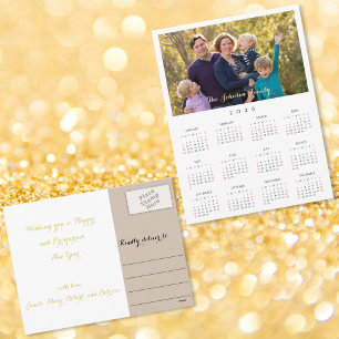 Cartes Pour Fêtes Annuelles Calendrier personnalisé Photo 2026 Noël Nouvel An
