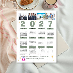 Cartes Pour Fêtes Annuelles Calendrier photo multiple d'entreprise 2027