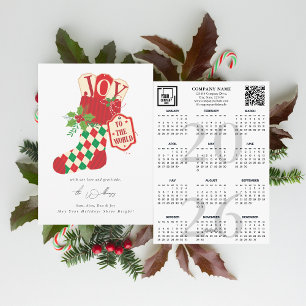 Cartes Pour Fêtes Annuelles Calendrier Rustique Noël Joie au Monde 2026
