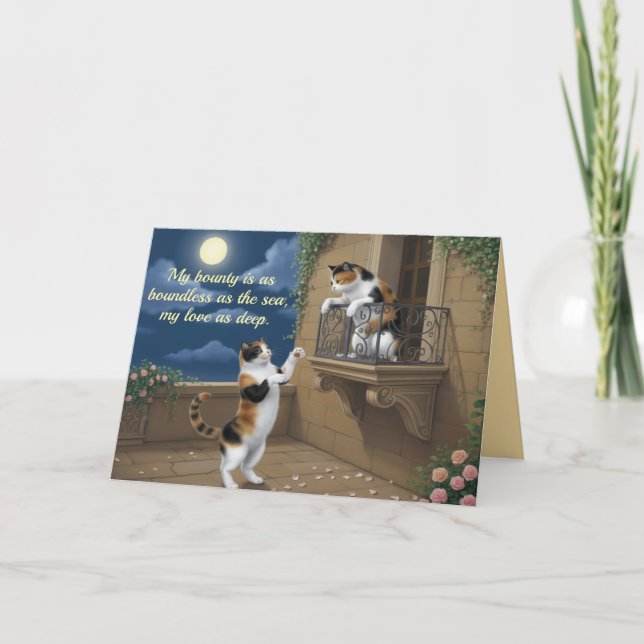 Cartes Pour Fêtes Annuelles Calico Cat Valentine Card (Devant)