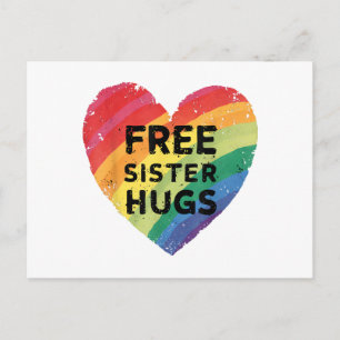 Cartes Pour Fêtes Annuelles Câlins de sœur gratuits LGBT Gay Lesbienne Mois de