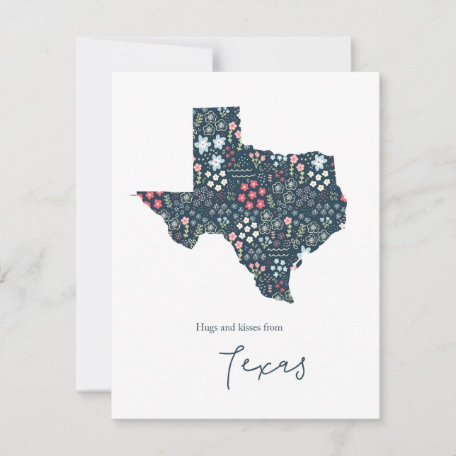 Cartes Pour Fêtes Annuelles Câlins et baisers du Texas (Devant)