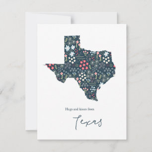 Cartes Pour Fêtes Annuelles Câlins et baisers du Texas