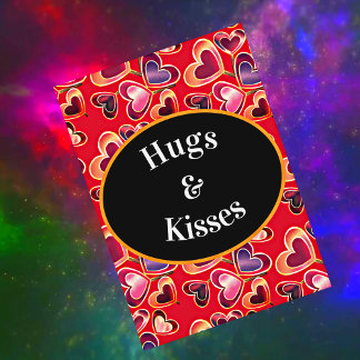 Cartes Pour Fêtes Annuelles Câlins Et Baisers Jolies Sucettes Double Coeur